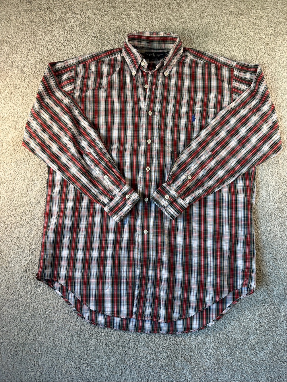 Polo Ralph Lauren Men’s Blaire SZ S Long Sleeve Tartan Plaid Shirt W/ Pocket